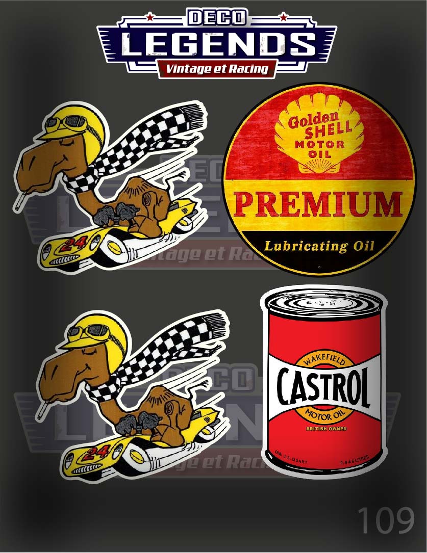 Stickers X4 Huile castrol shell