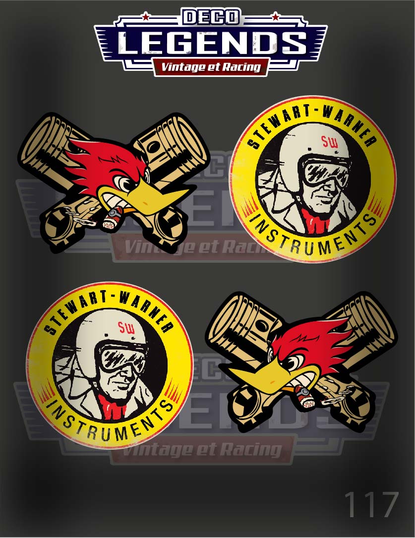 Stickers X4 Woody Wood Pecker Duck