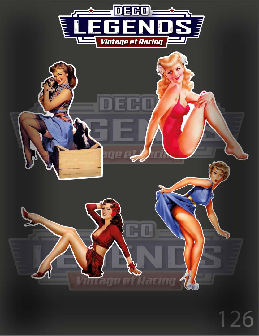 Stickers X4 Pin Up