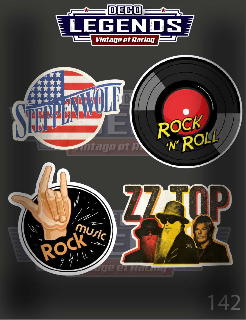 Stickers X4 Rock ZZtop