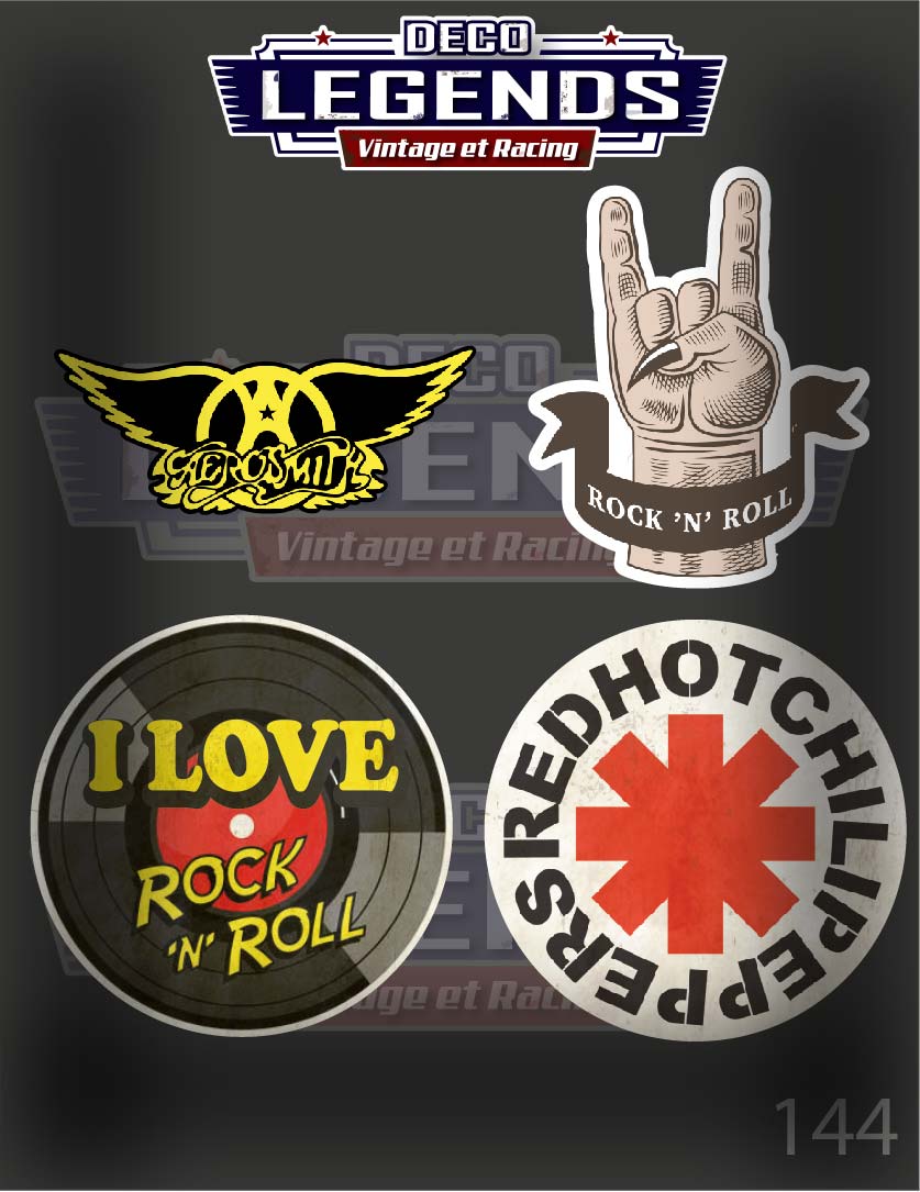 Stickers X4 Rock n Roll