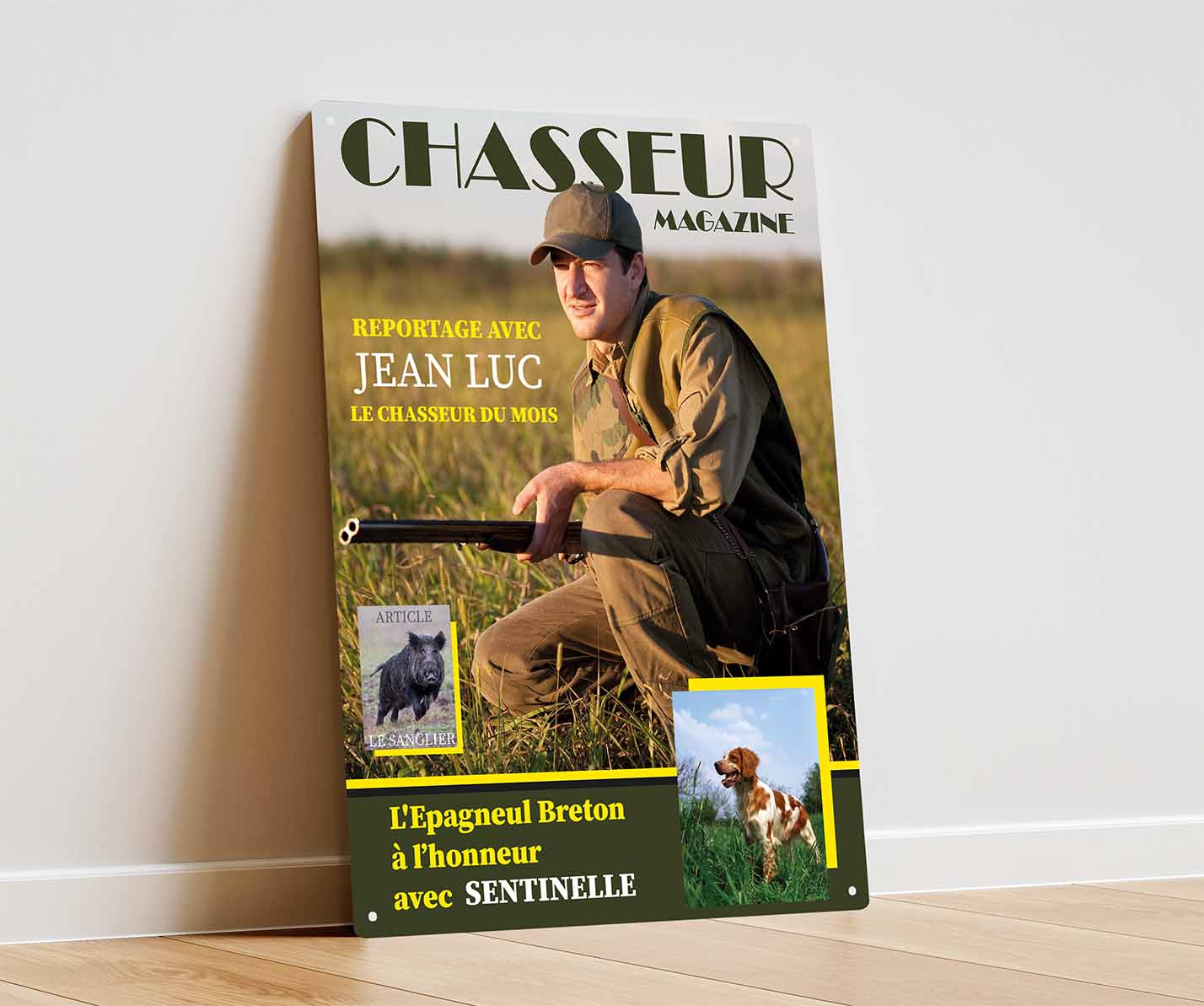 Couverture de magazine chasseur personnalisée