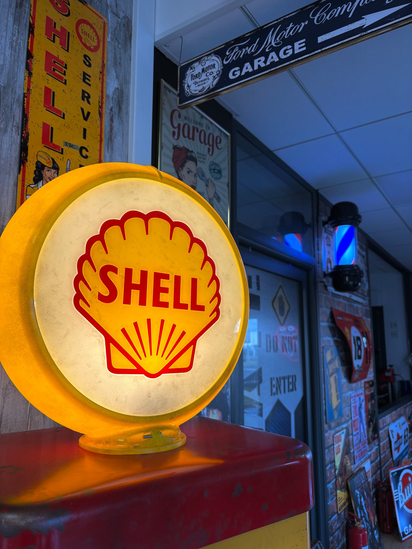 Pompe à essence Shell 175cm