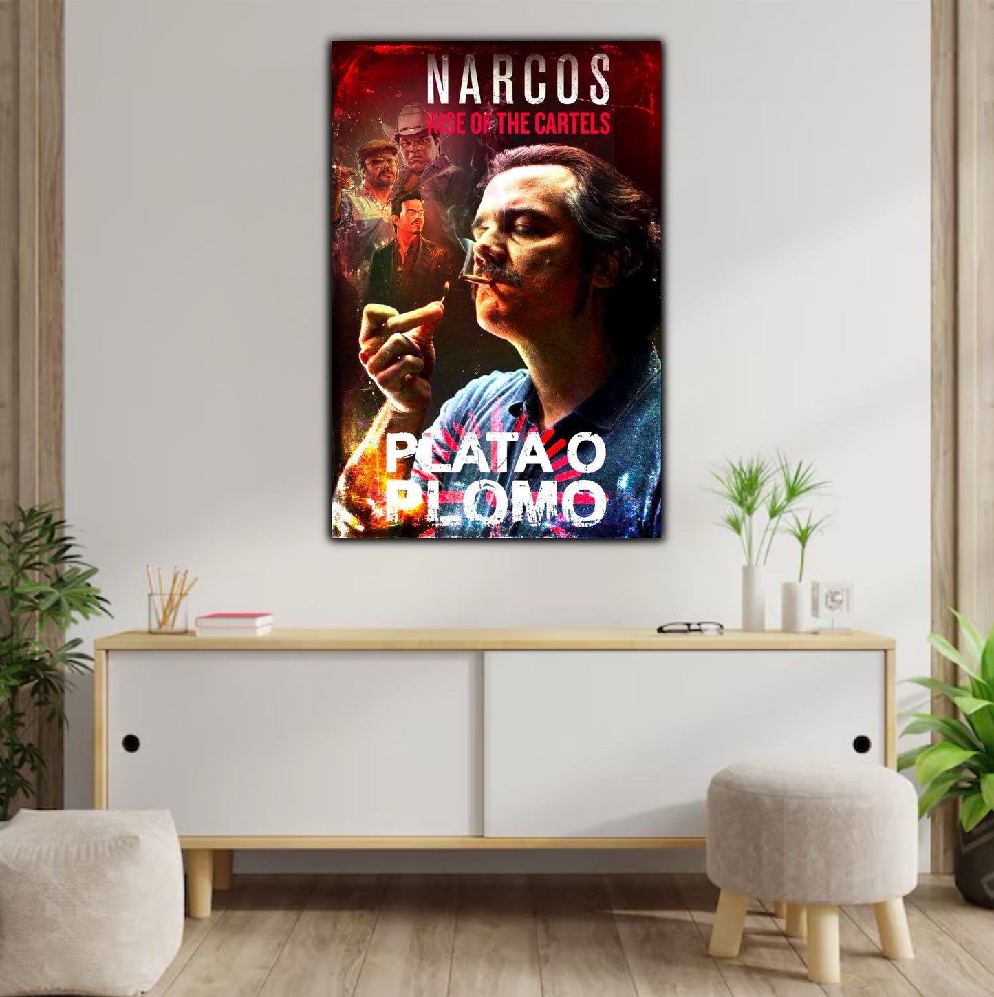 Décoration tableau pop art Narcos pablo escobar