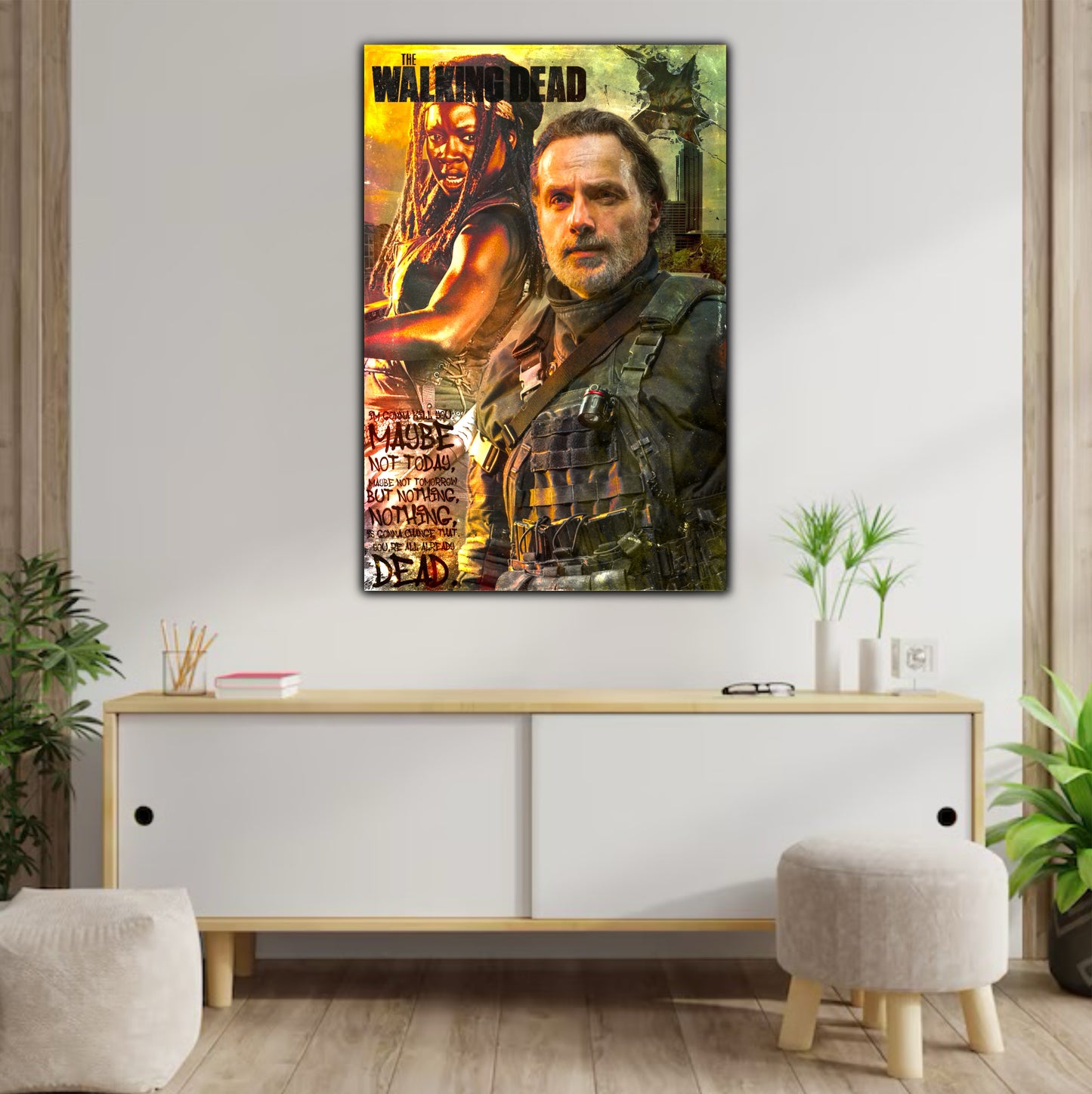 Décoration tableau pop art The Walking Dead TWD