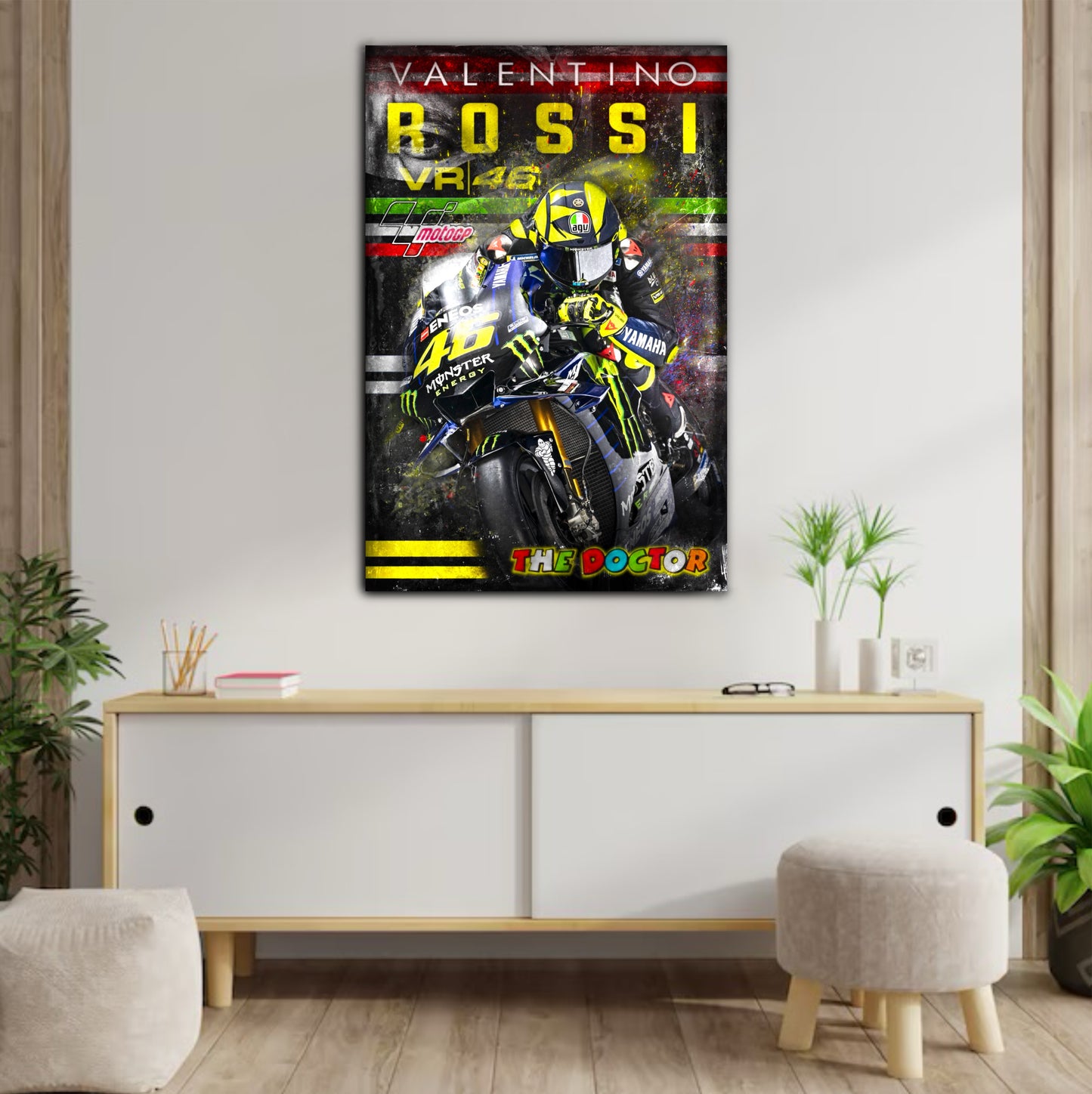 Décoration tableau pop art Valentino Rossi