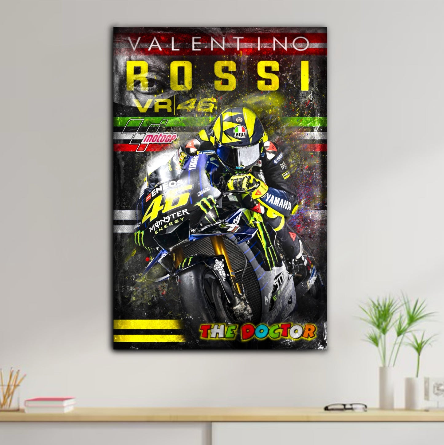 Décoration tableau pop art Valentino Rossi