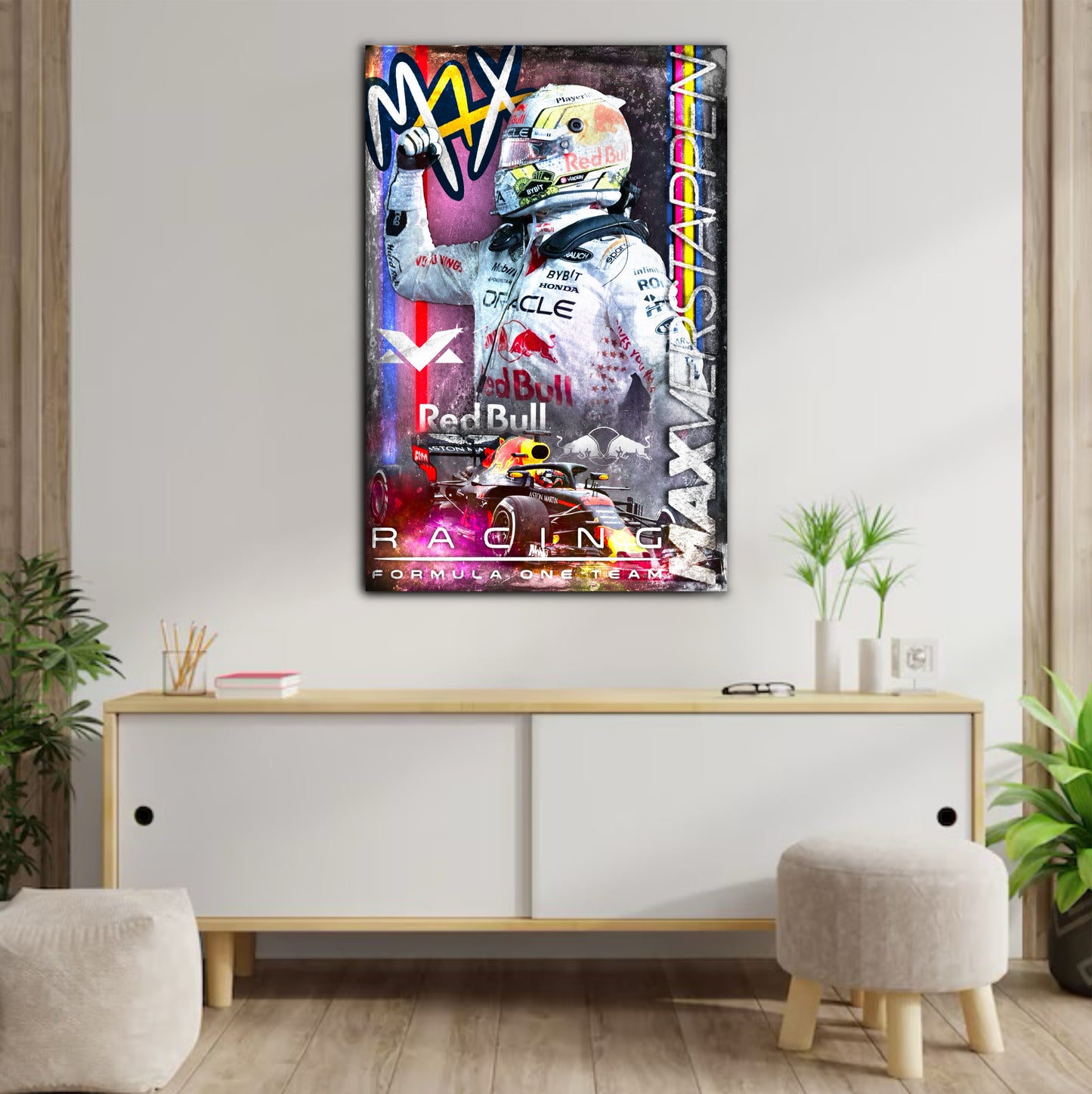 Décoration tableau pop art Max Verstappen