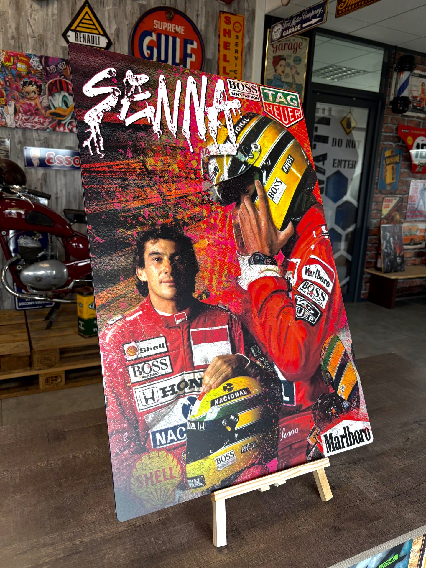 Décoration tableau pop art Ayrton Senna