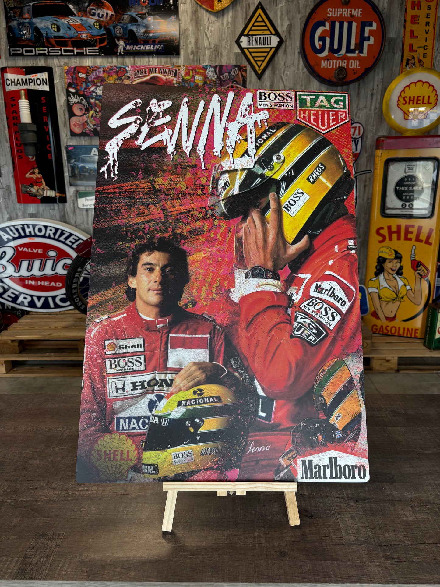 Décoration tableau pop art Ayrton Senna