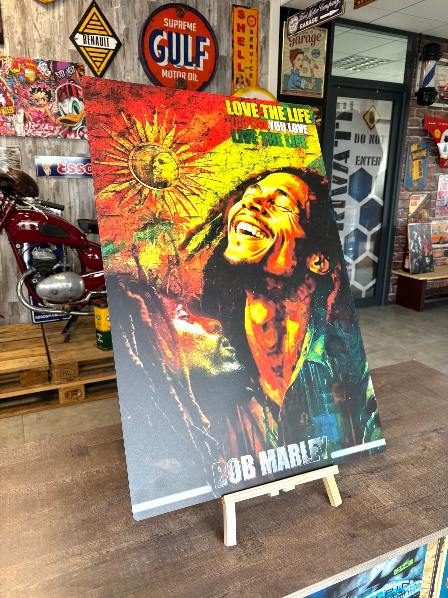Décoration tableau pop art Bob Marley
