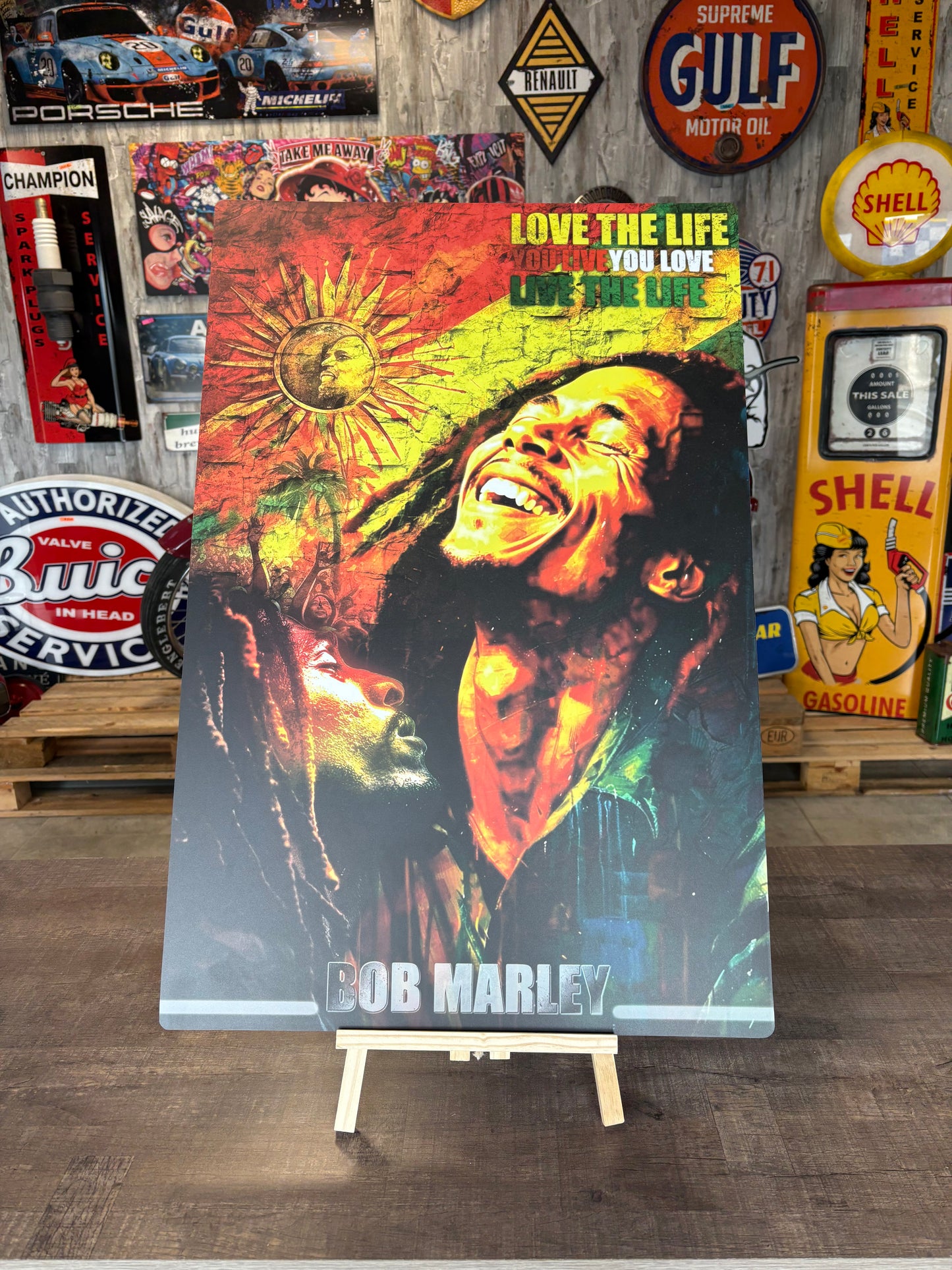 Décoration tableau pop art Bob Marley