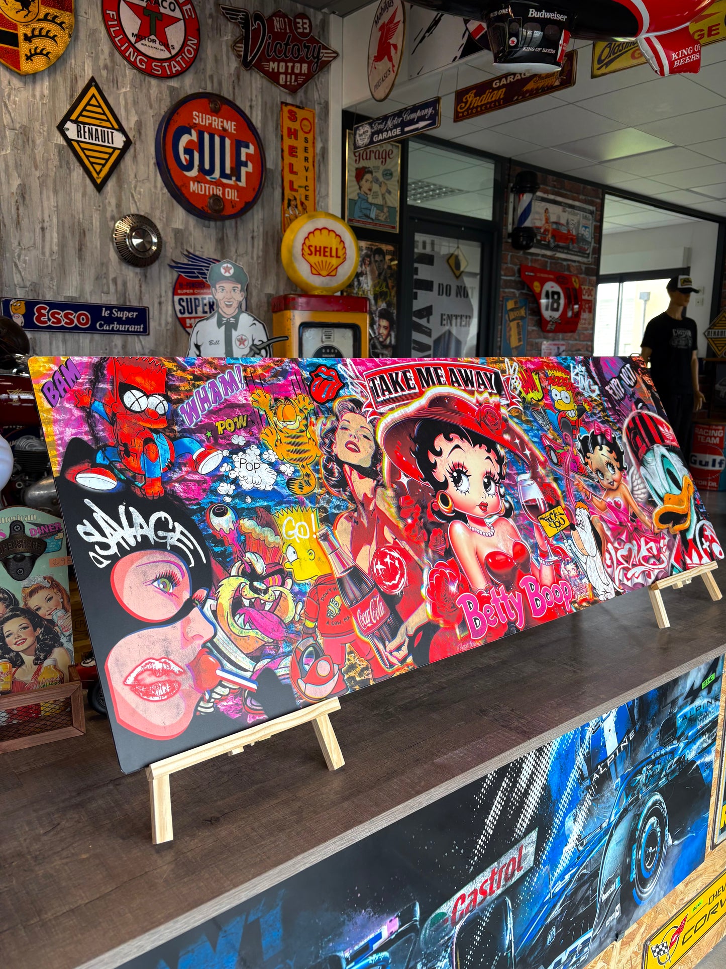 Décoration tableau pop art Betty Boop