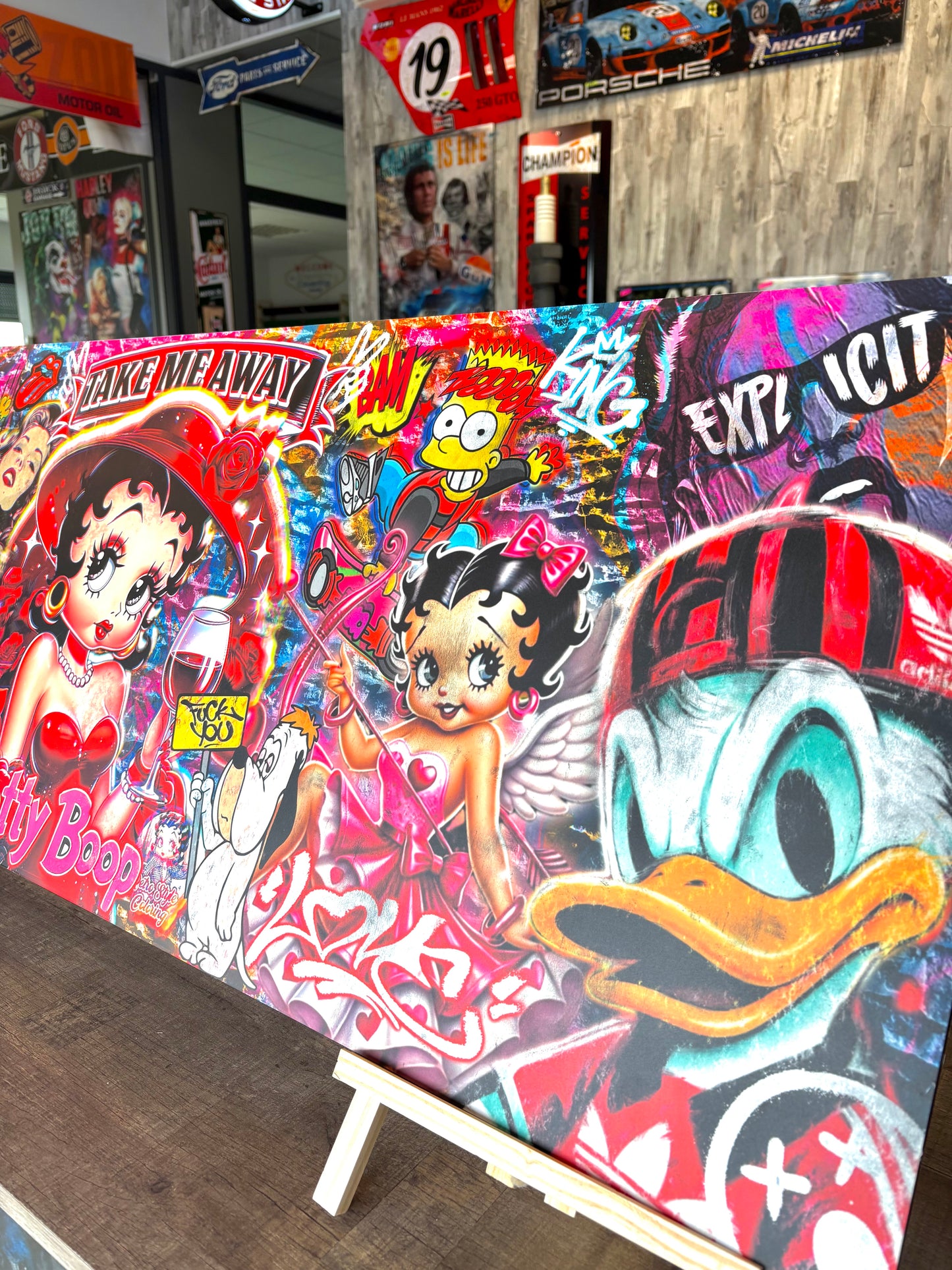Décoration tableau pop art Betty Boop