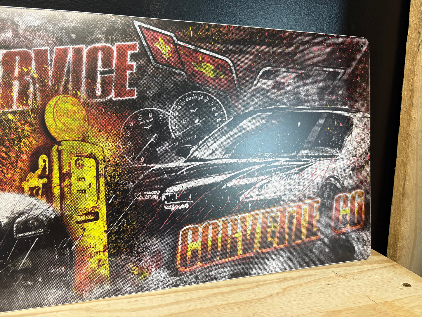 Décoration tableau pop art Corvette C6