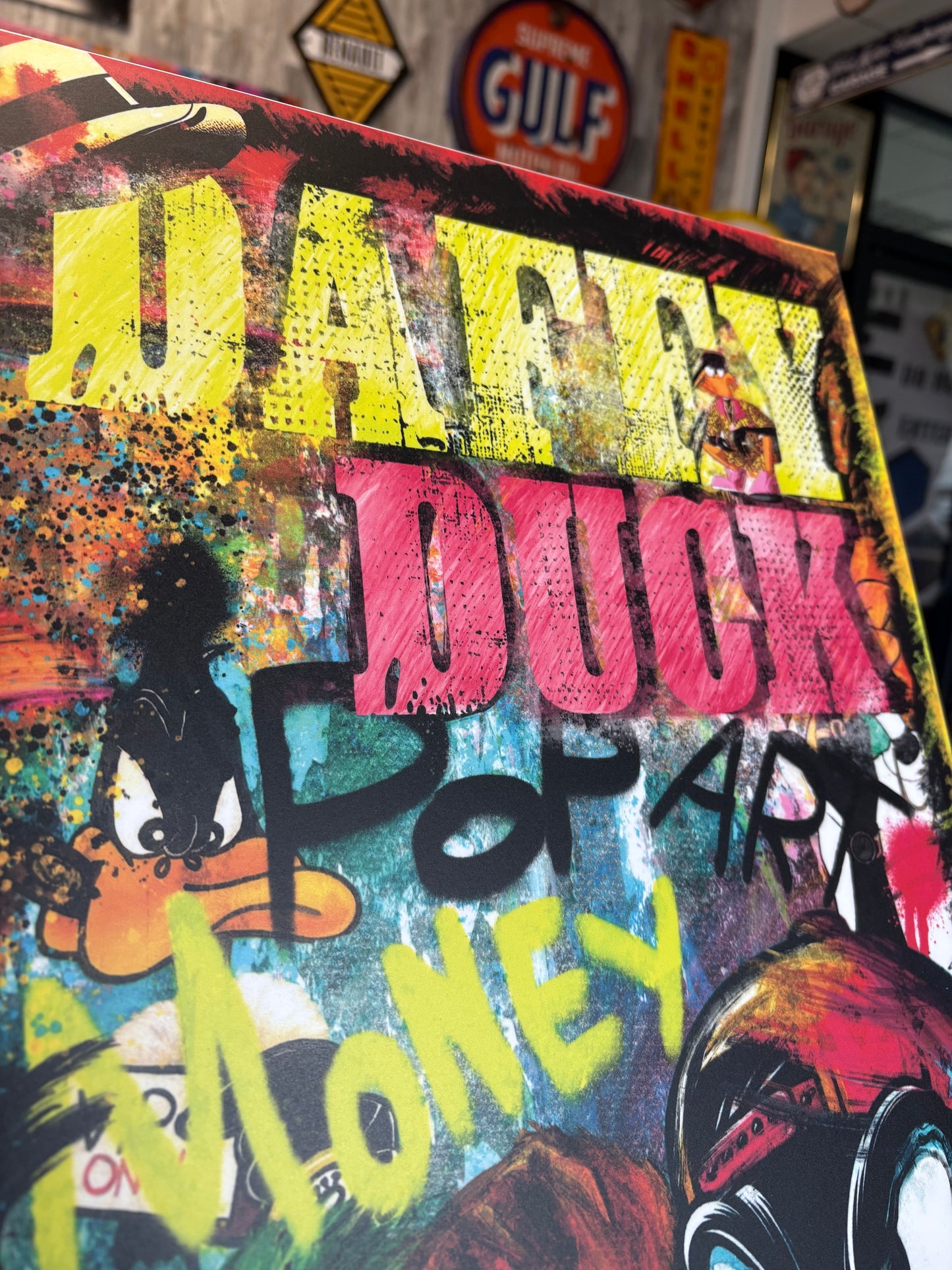 Décoration tableau pop art Daffy Duck