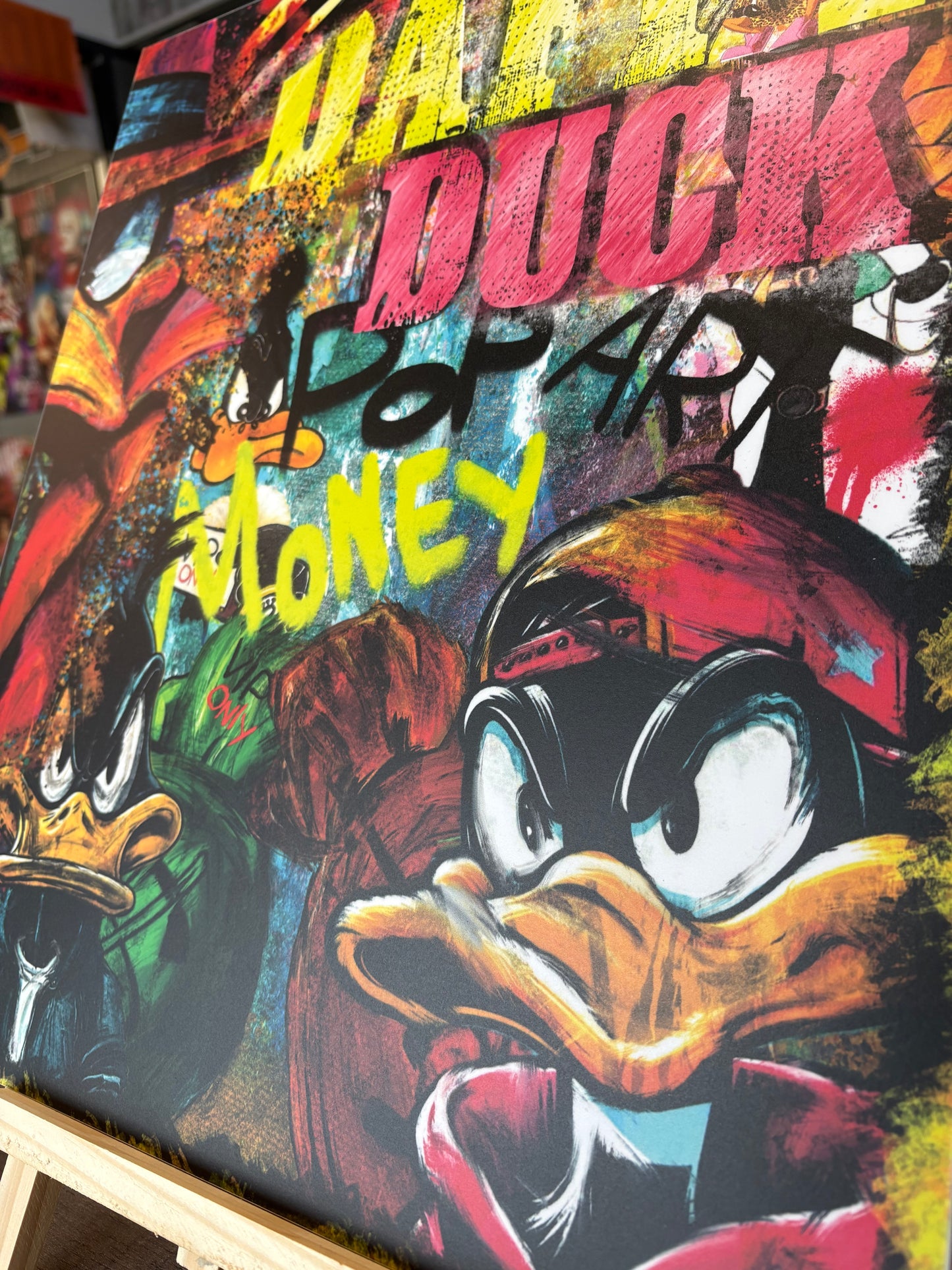 Décoration tableau pop art Daffy Duck