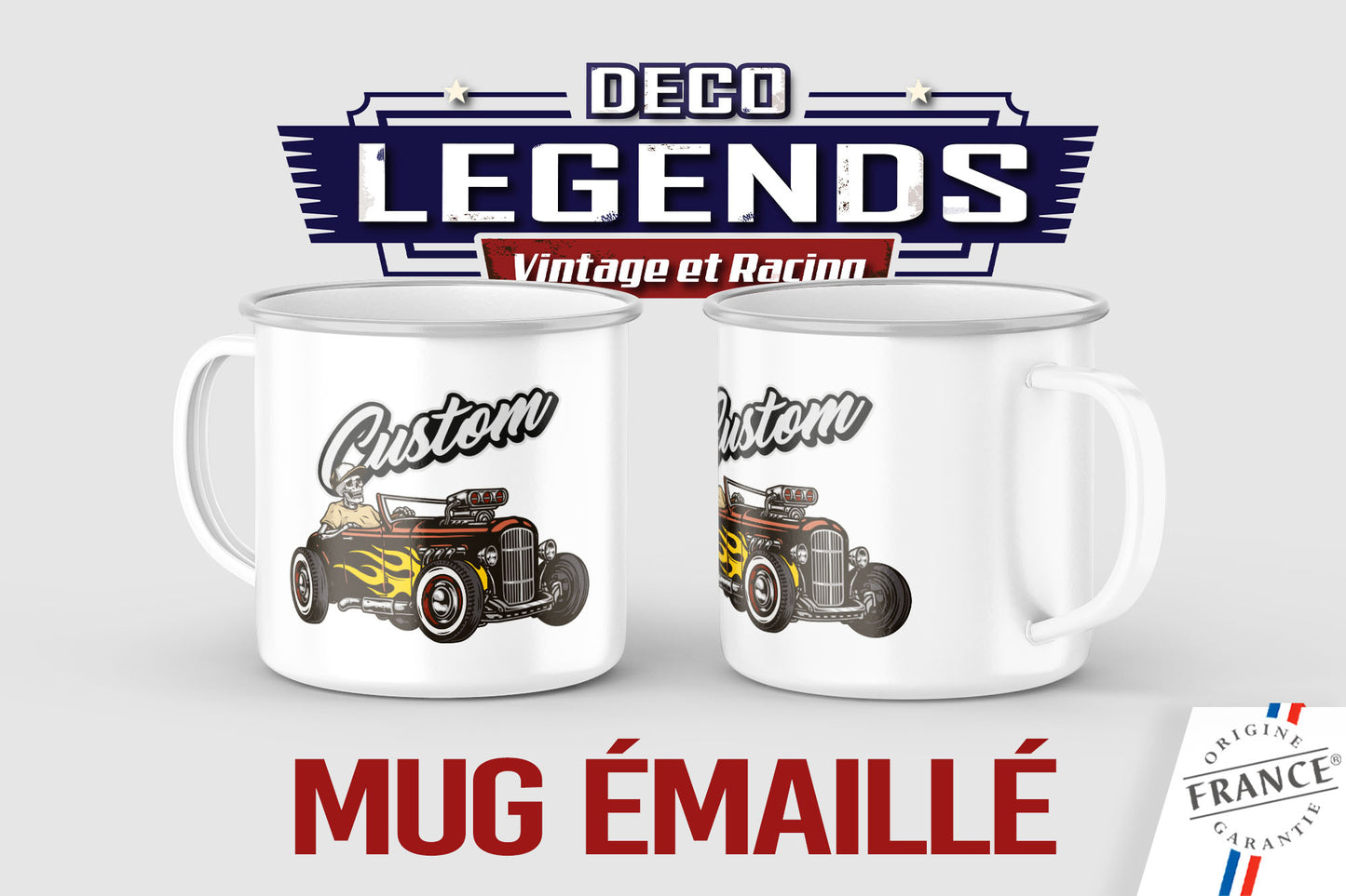 Mug émaillé Hot Rod Custom