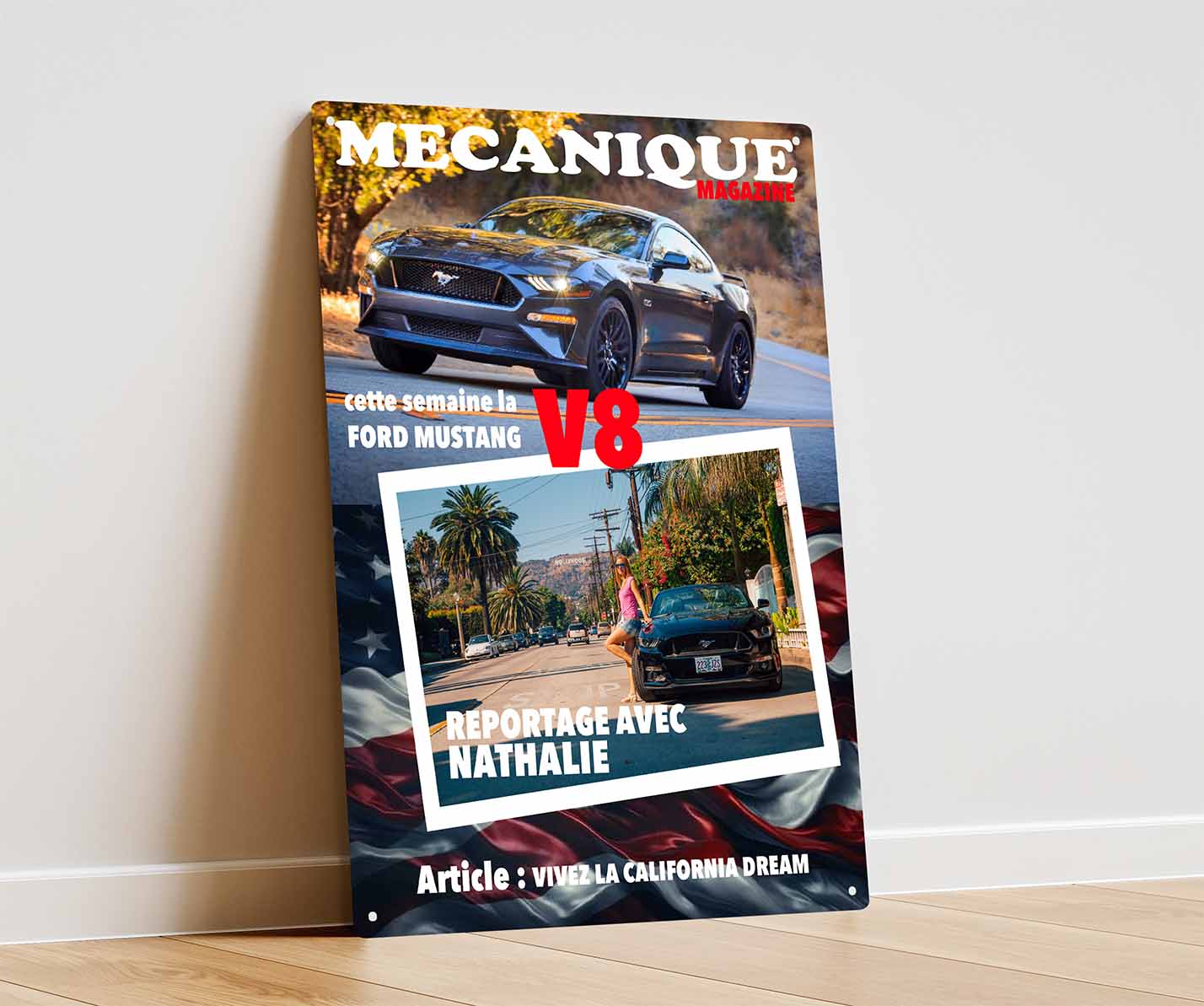 Couverture de magazine mécanique voiture personnalisée
