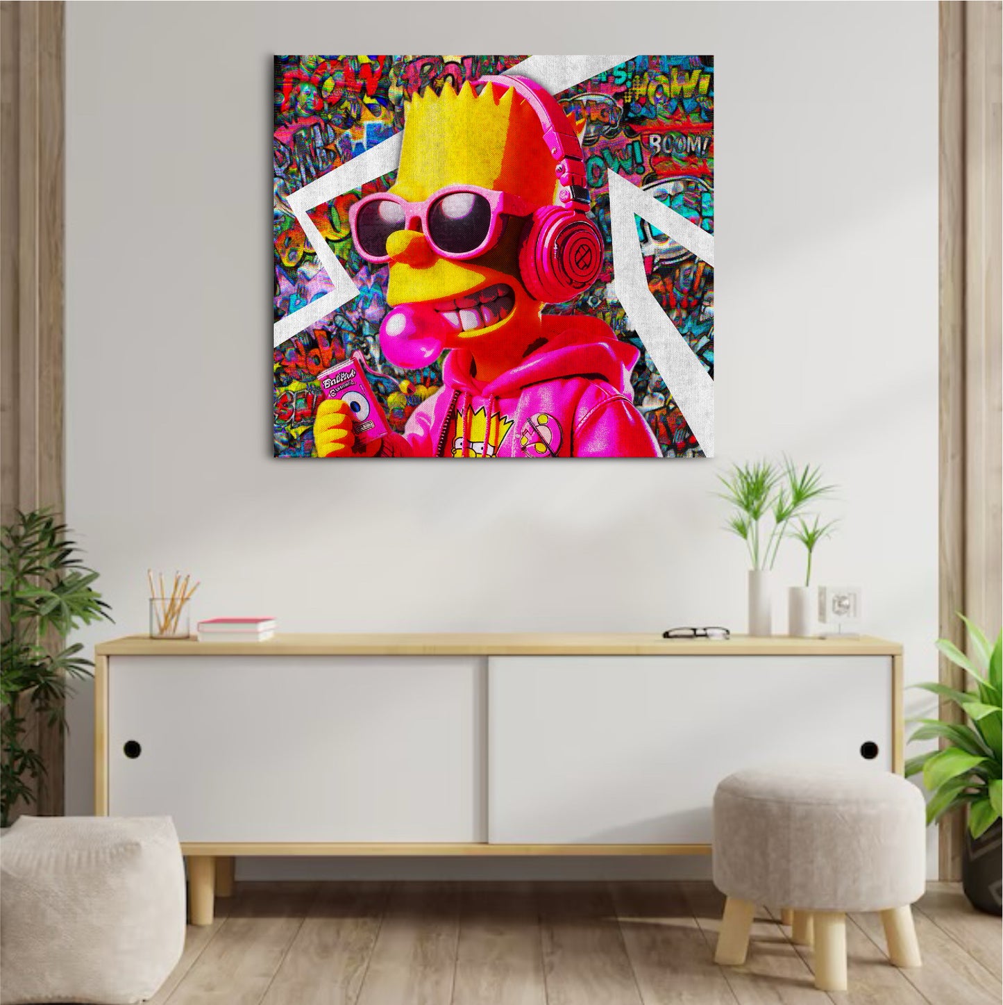 Décoration tableau pop art Bart Simpson