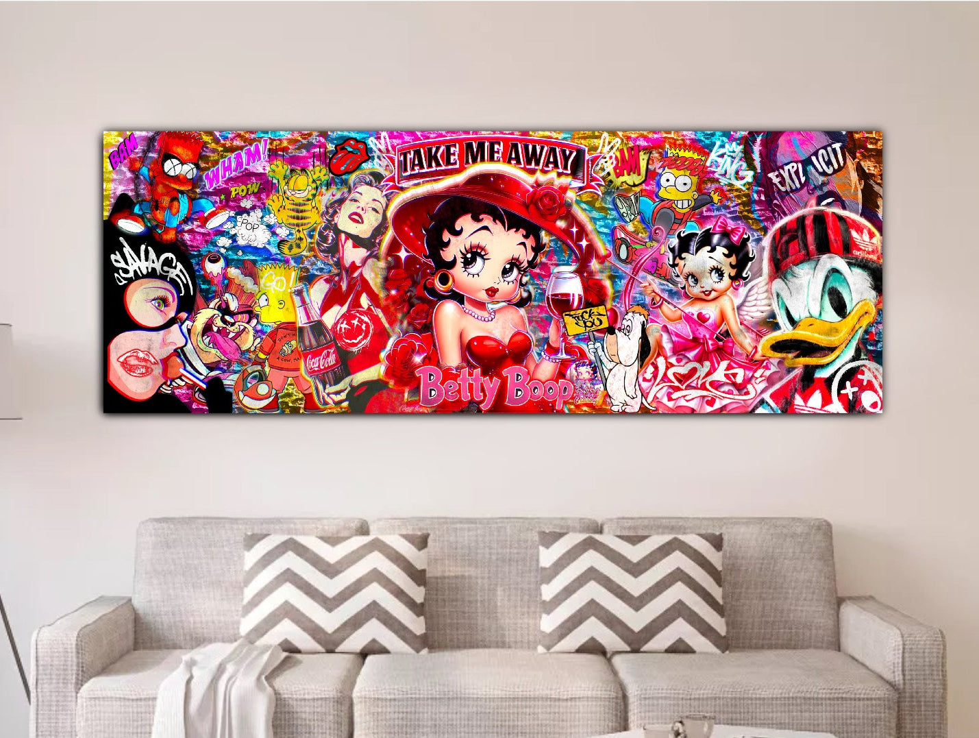 Décoration tableau pop art Betty Boop
