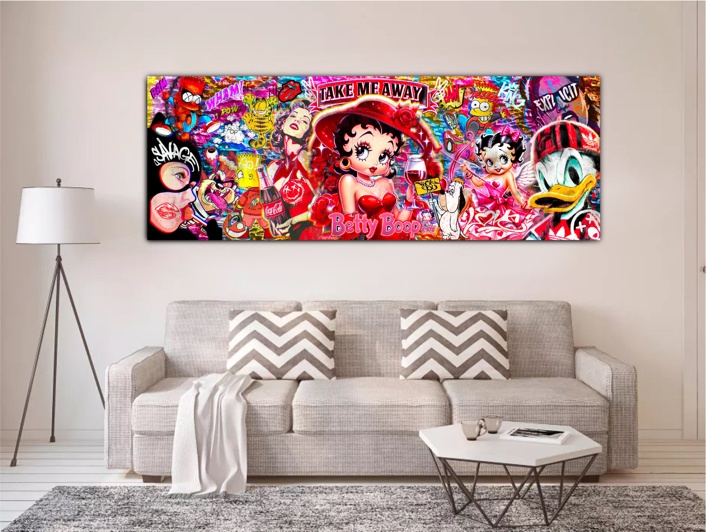 Décoration tableau pop art Betty Boop