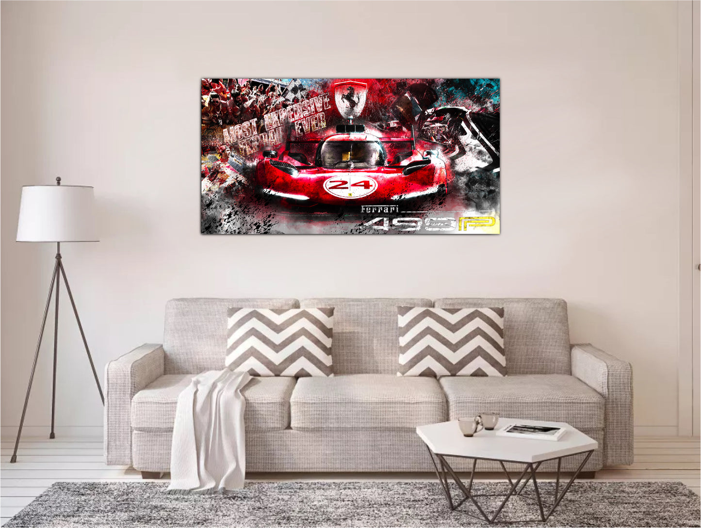 Décoration tableau pop art ferrari