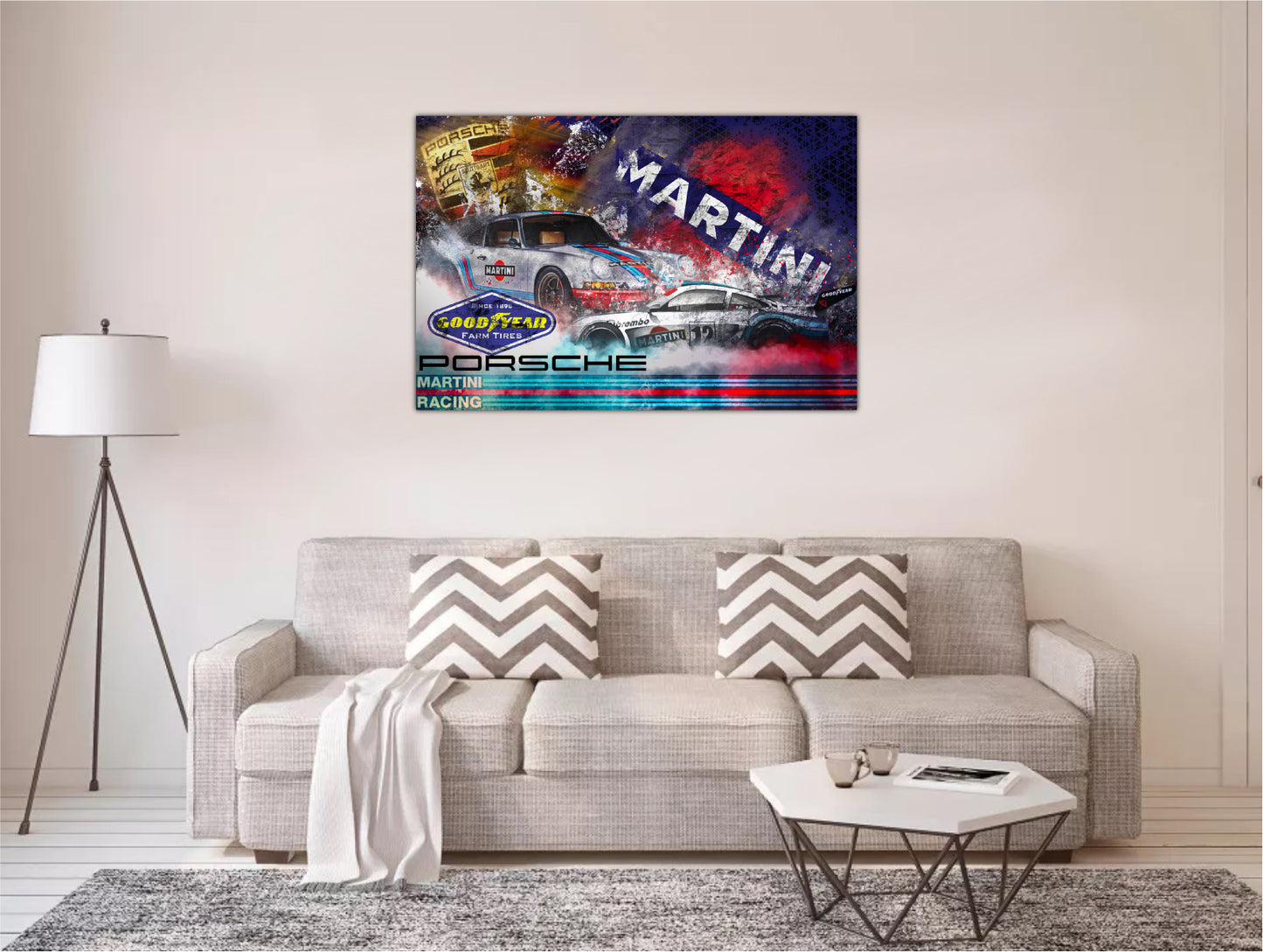 Décoration tableau pop art Flat 6 Martini Racing