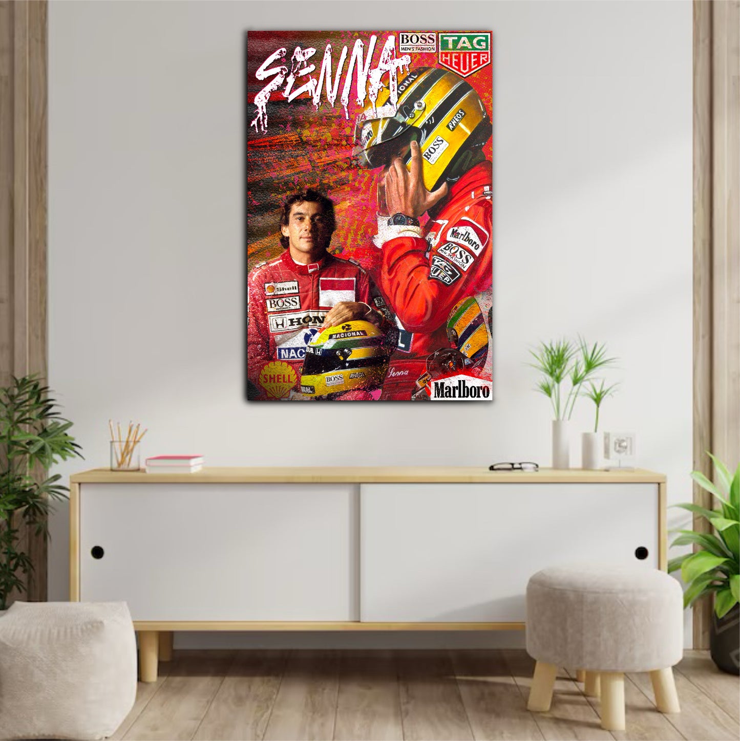 Décoration tableau pop art Ayrton Senna