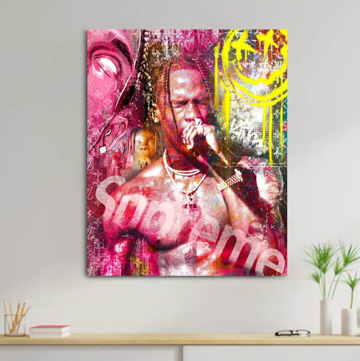 Décoration tableau pop art travis scott