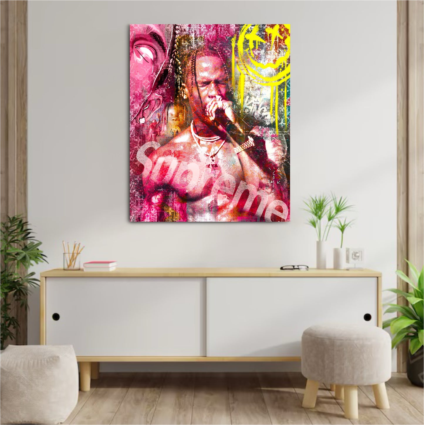 Décoration tableau pop art travis scott