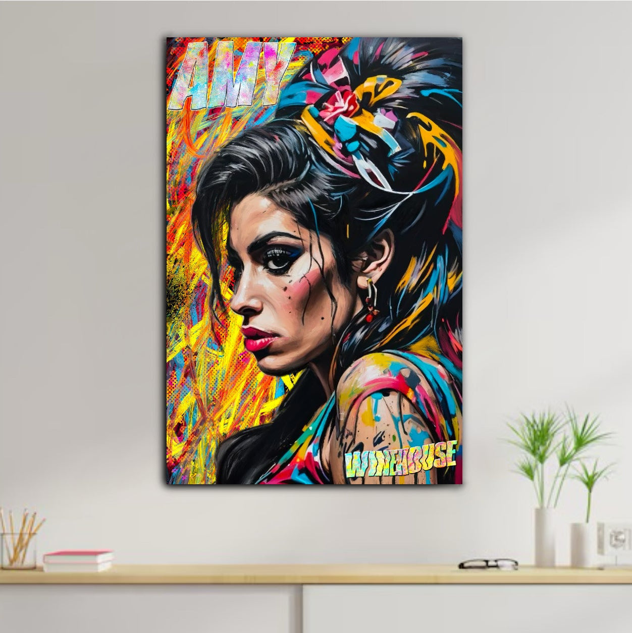 Décoration tableau pop art Amy Winehouse