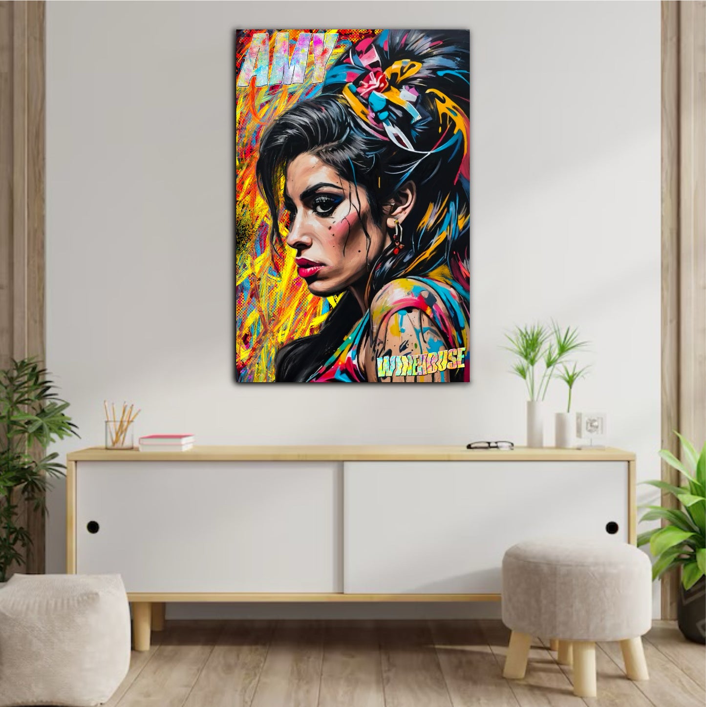 Décoration tableau pop art Amy Winehouse
