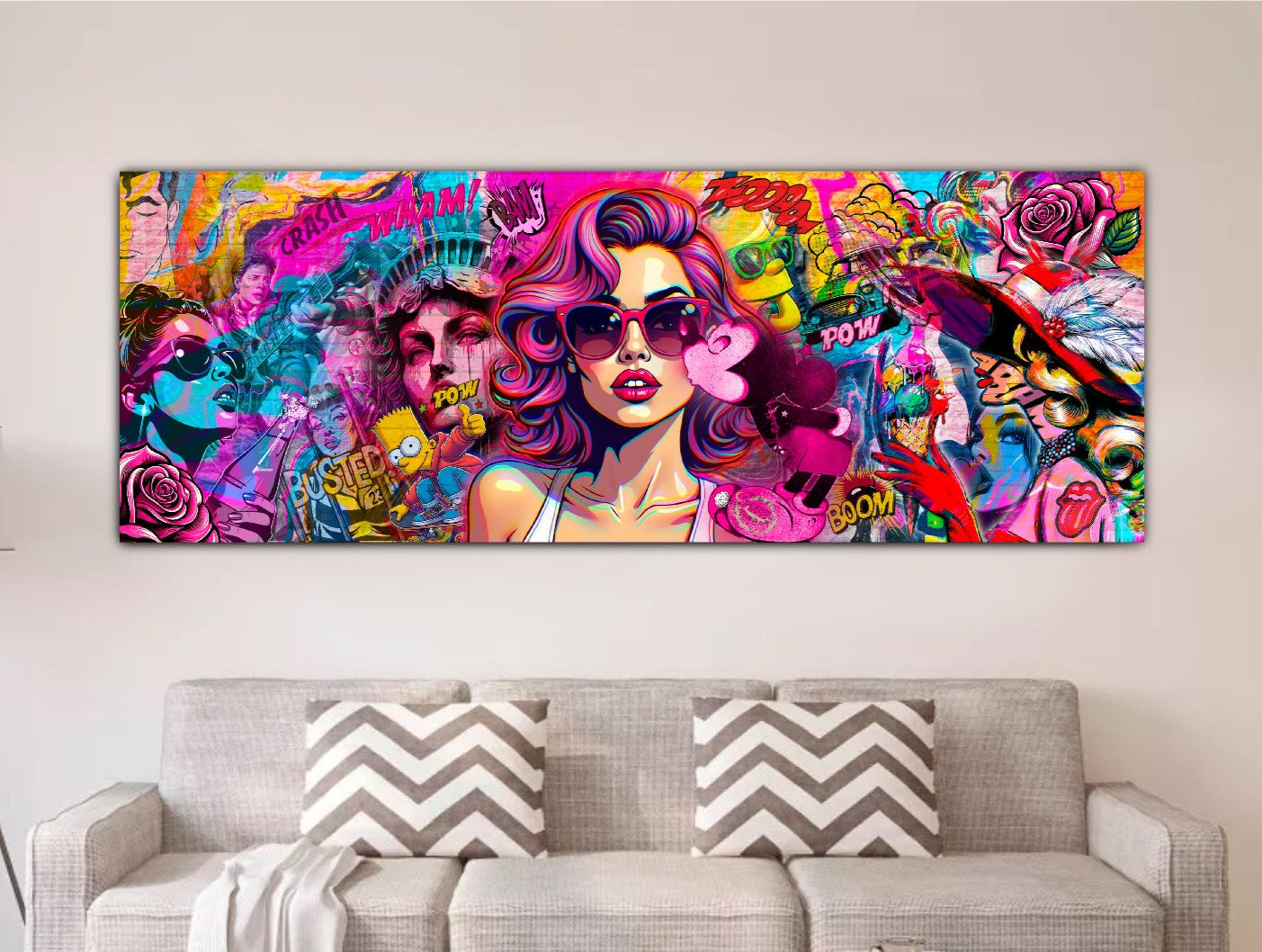 Décoration tableau pop art women