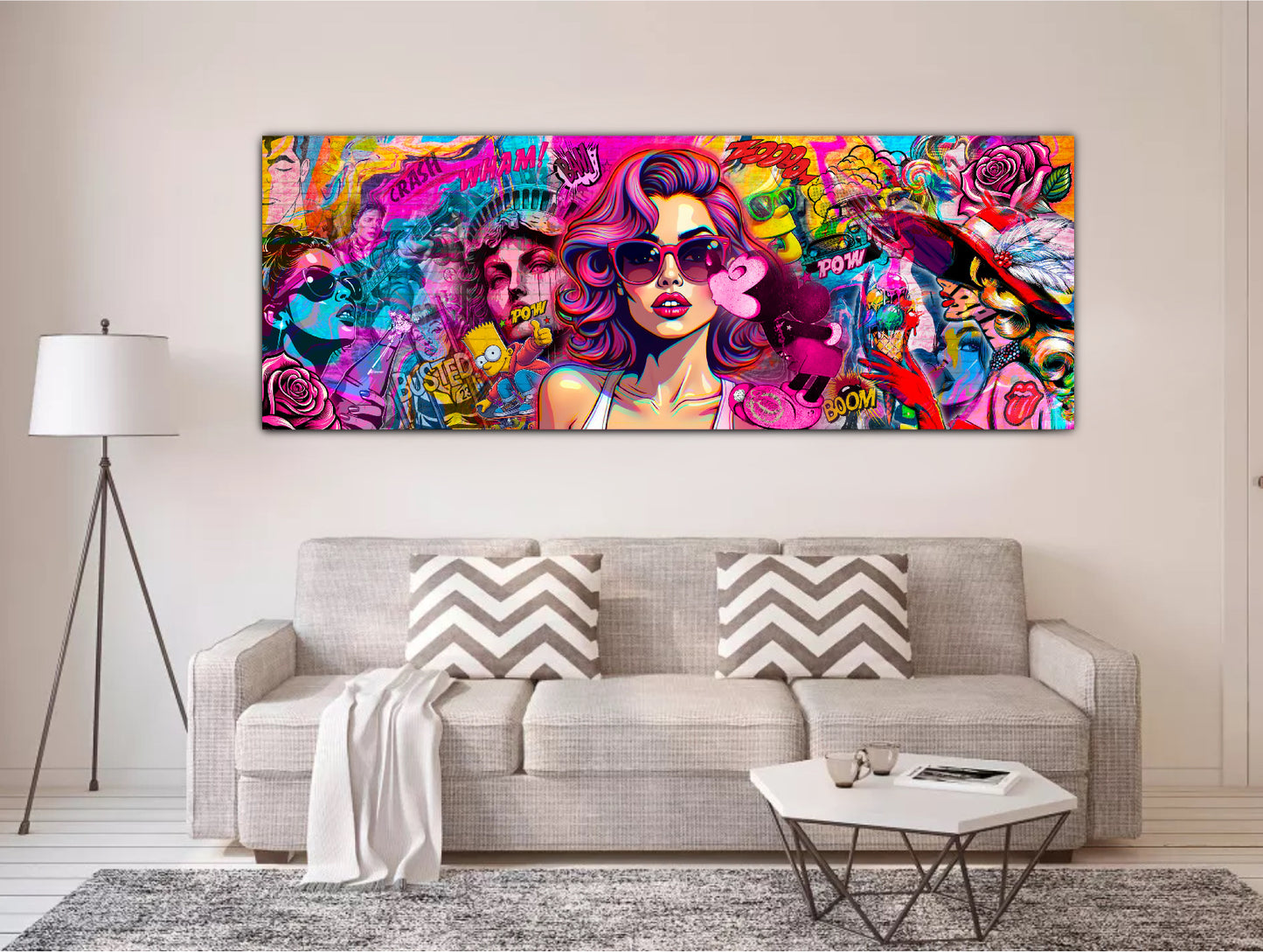 Décoration tableau pop art women