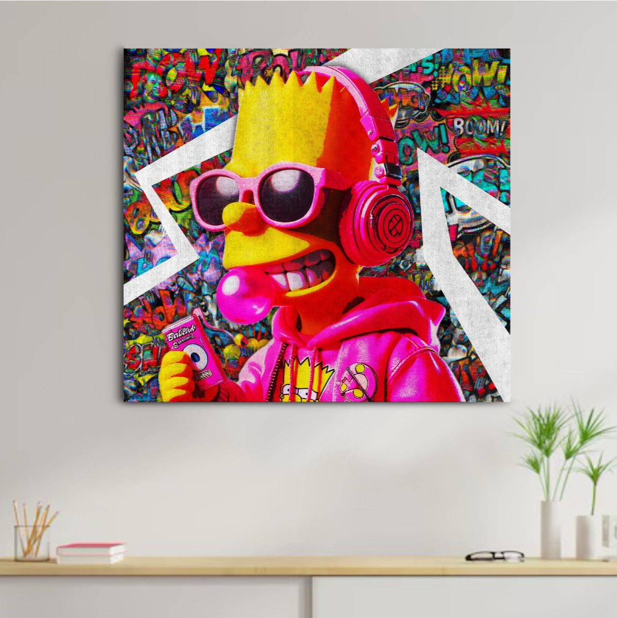 Décoration tableau pop art Bart Simpson