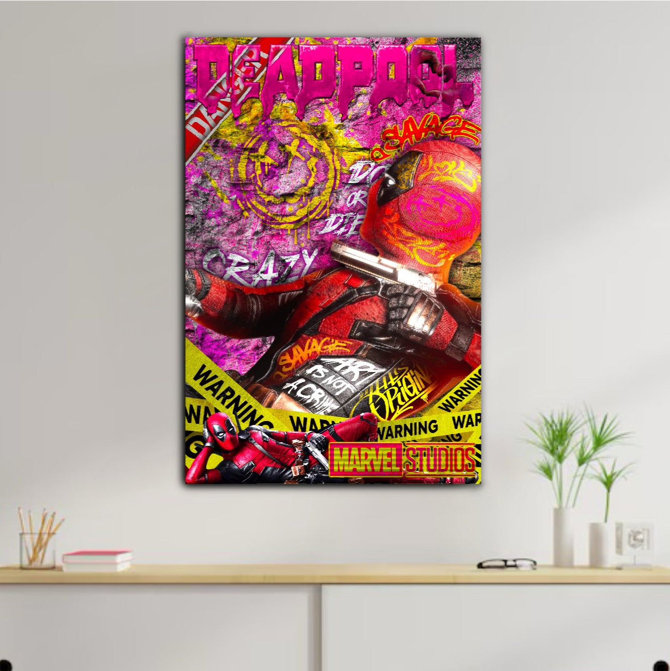 Décoration tableau pop art Deadpool