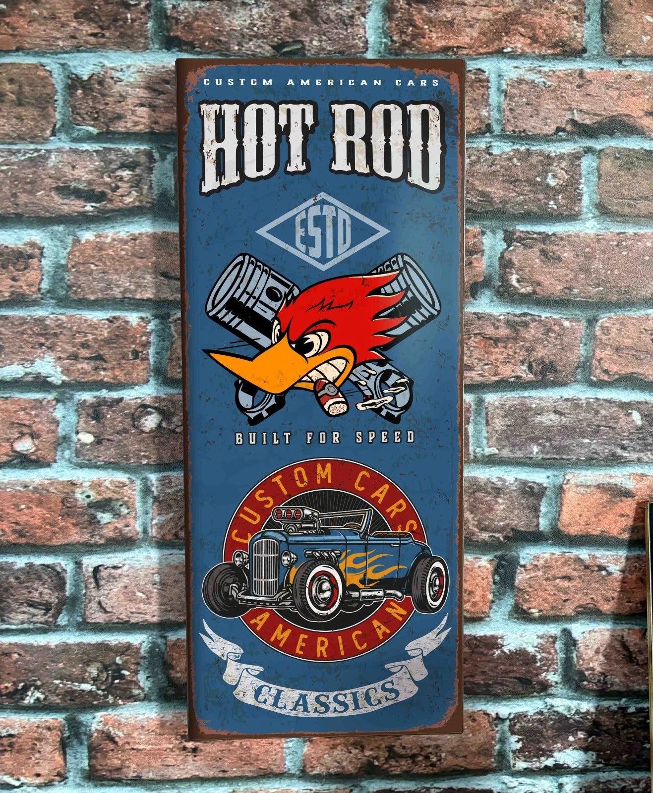 Plaque tôle Hot Rod