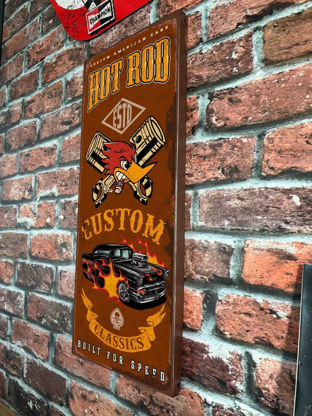 Plaque tôle Hot Rod Custom