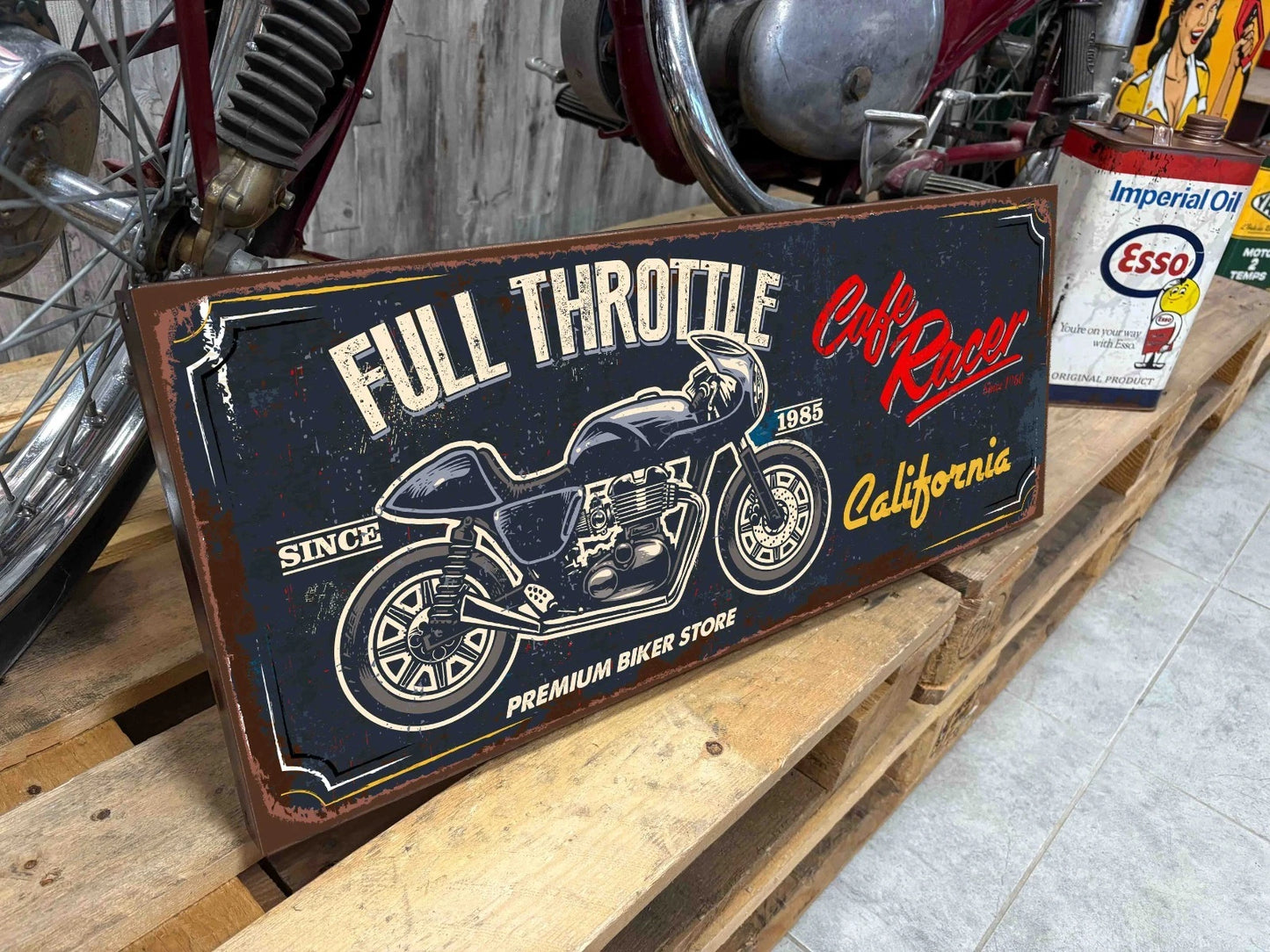 Plaque tôle Café Racer