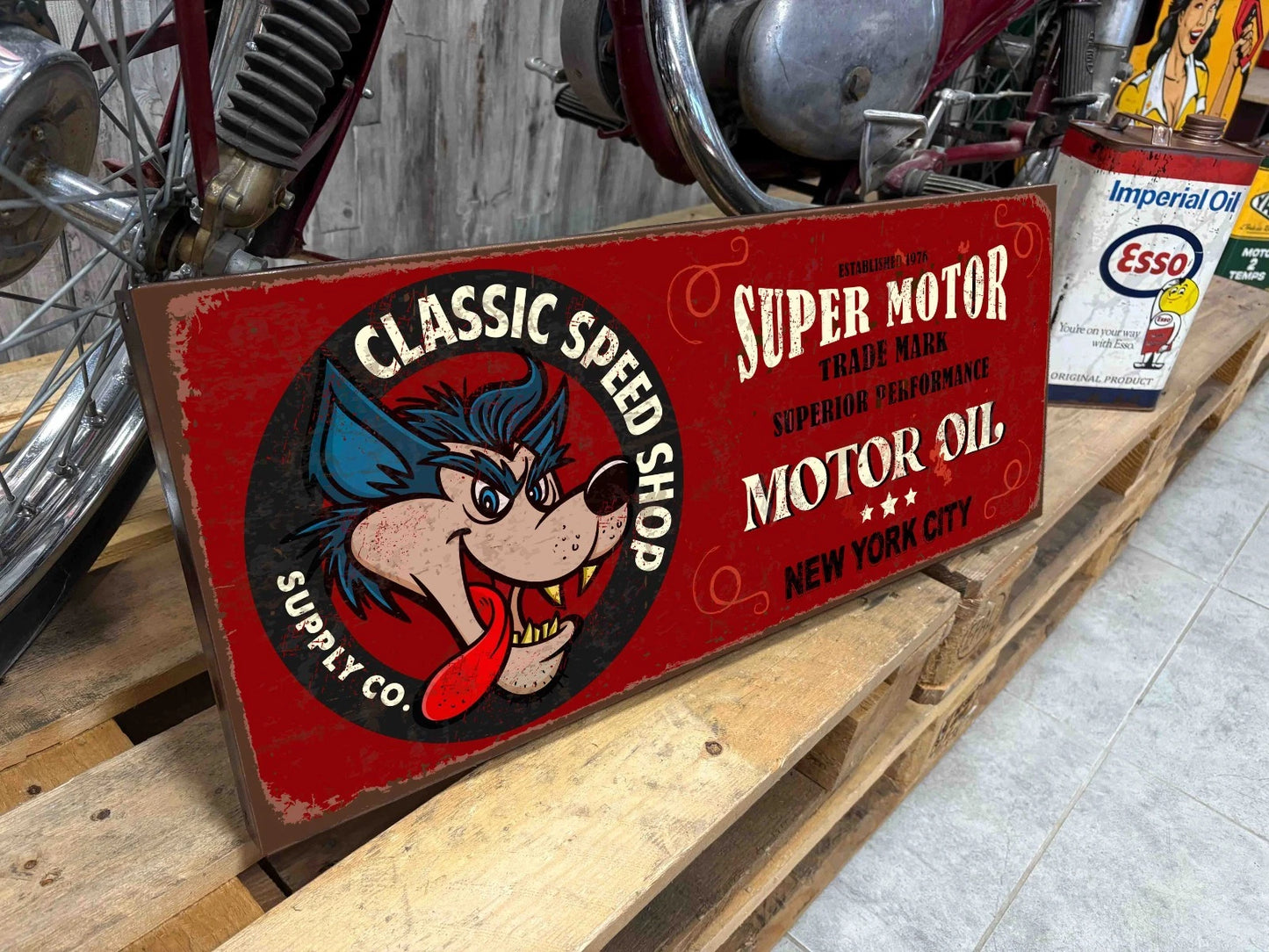 Plaque tôle Classic Speed Shop