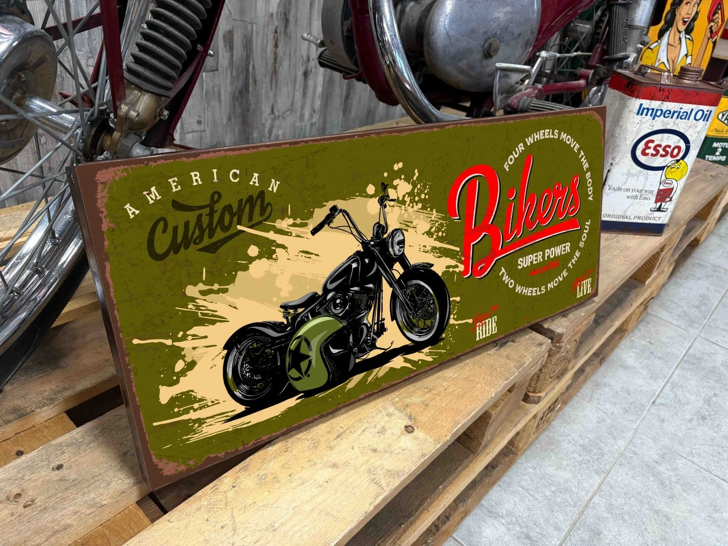 Plaque tôle Bikers custom