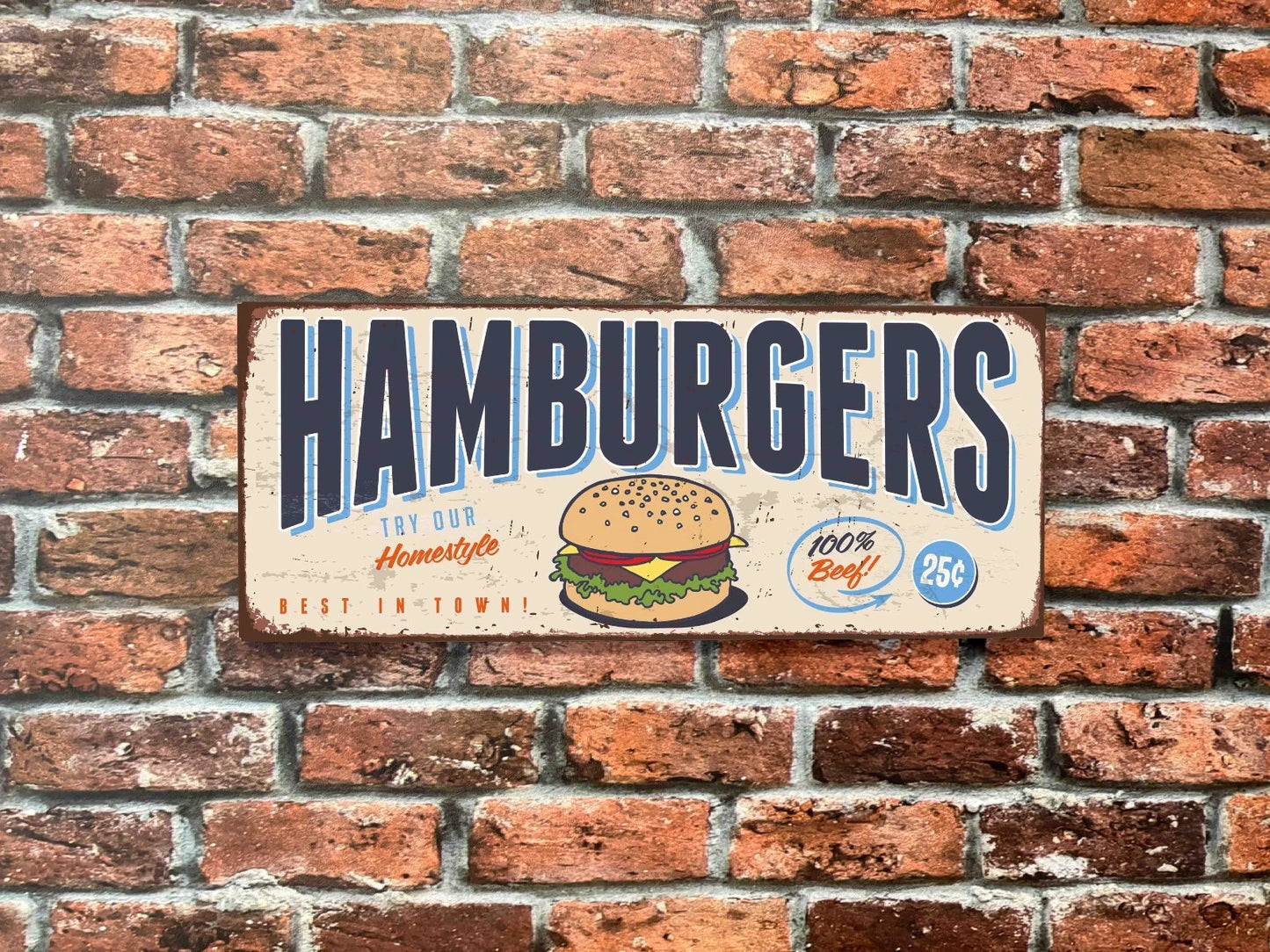 Plaque tôle Hamburger Dinners