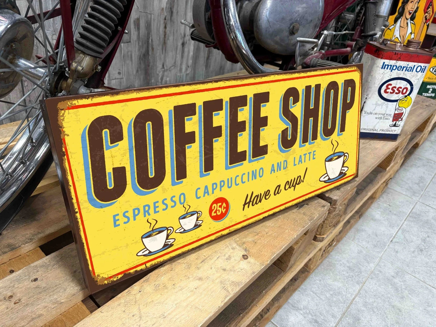 Plaque tôle Coffee Shop