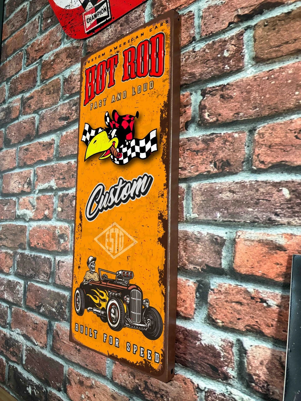 Plaque tôle Hot Rod