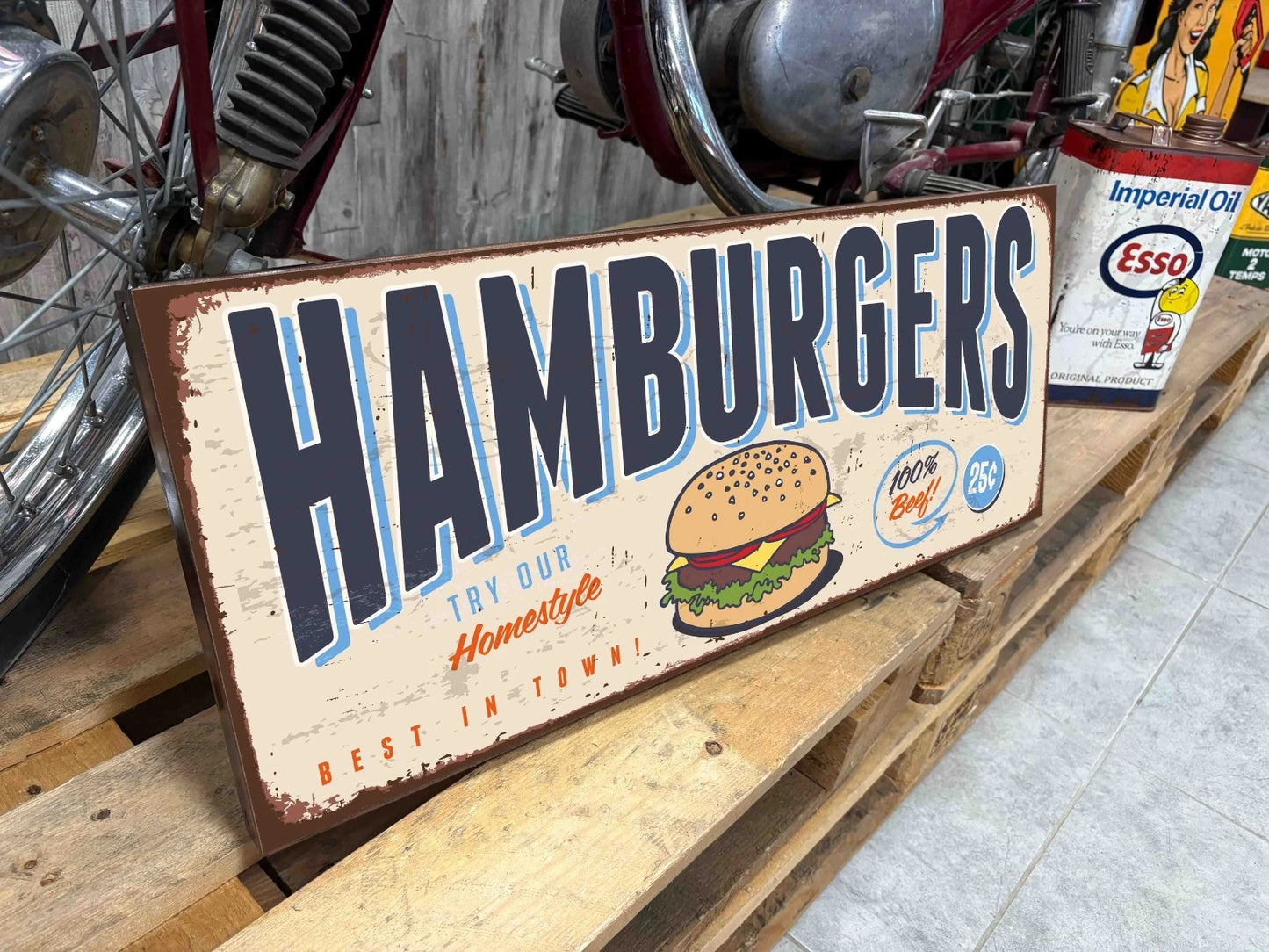 Plaque tôle Hamburger Dinners