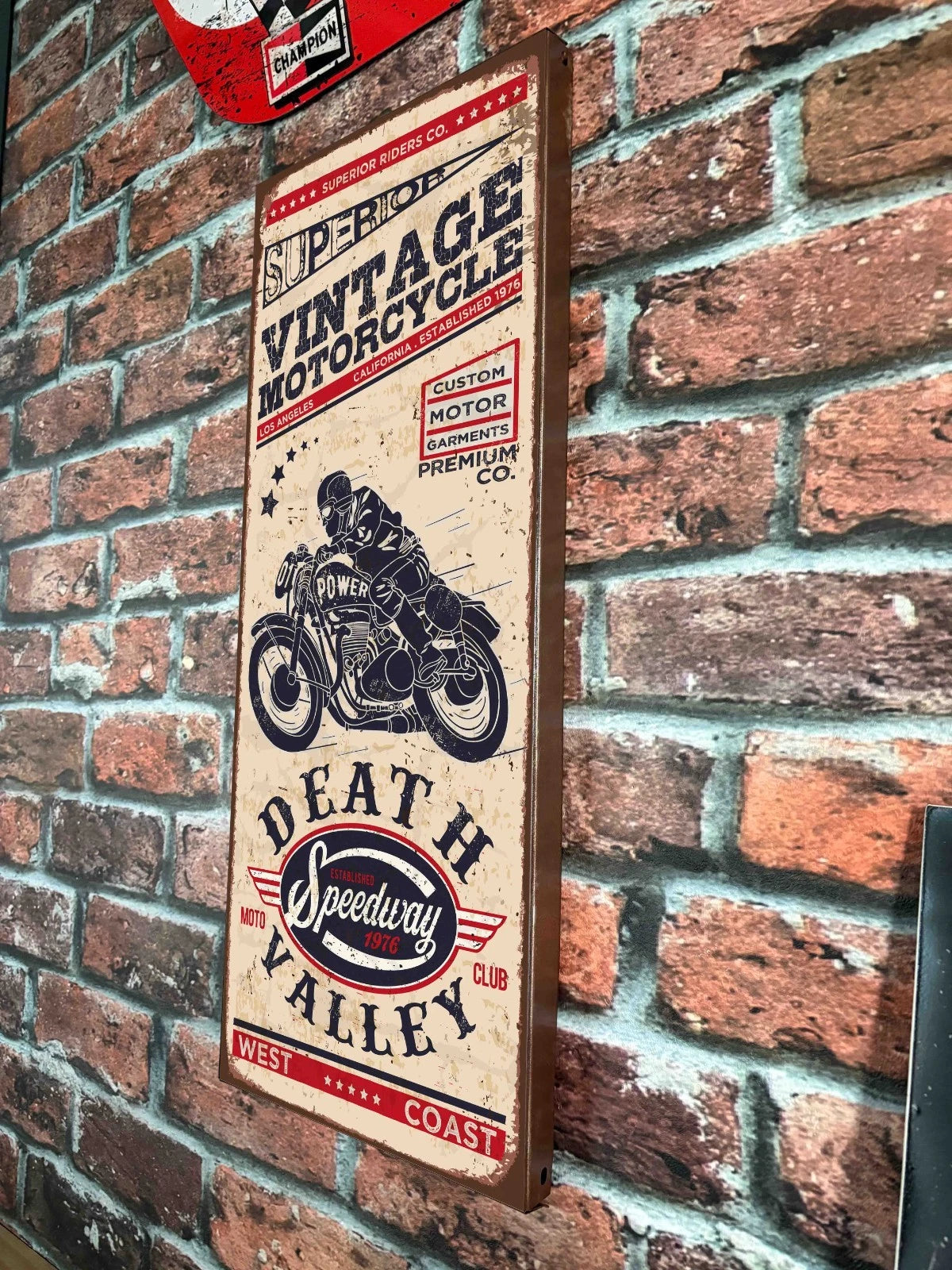 Plaque tôle Vintage Motorcycle
