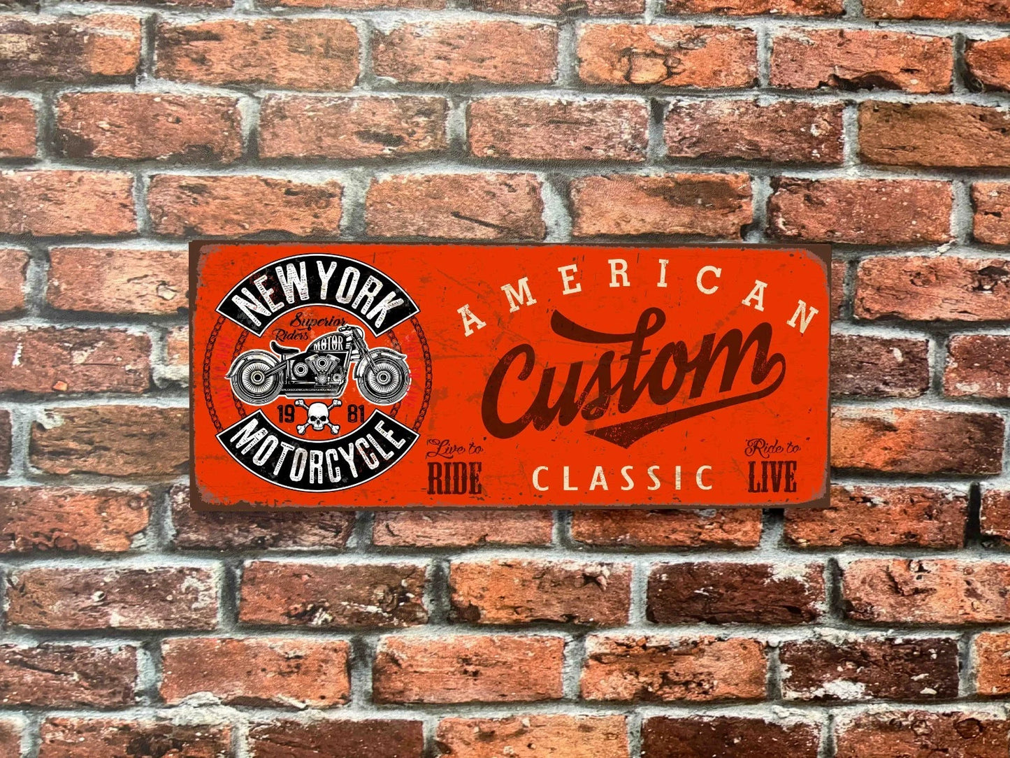 Plaque tôle motorcycle custom