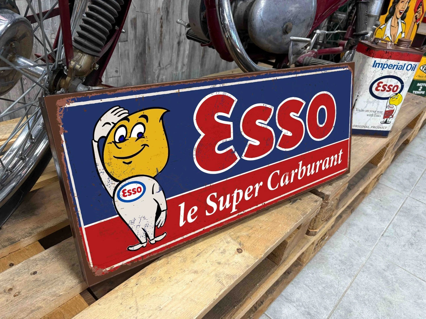 Plaque tôle Esso