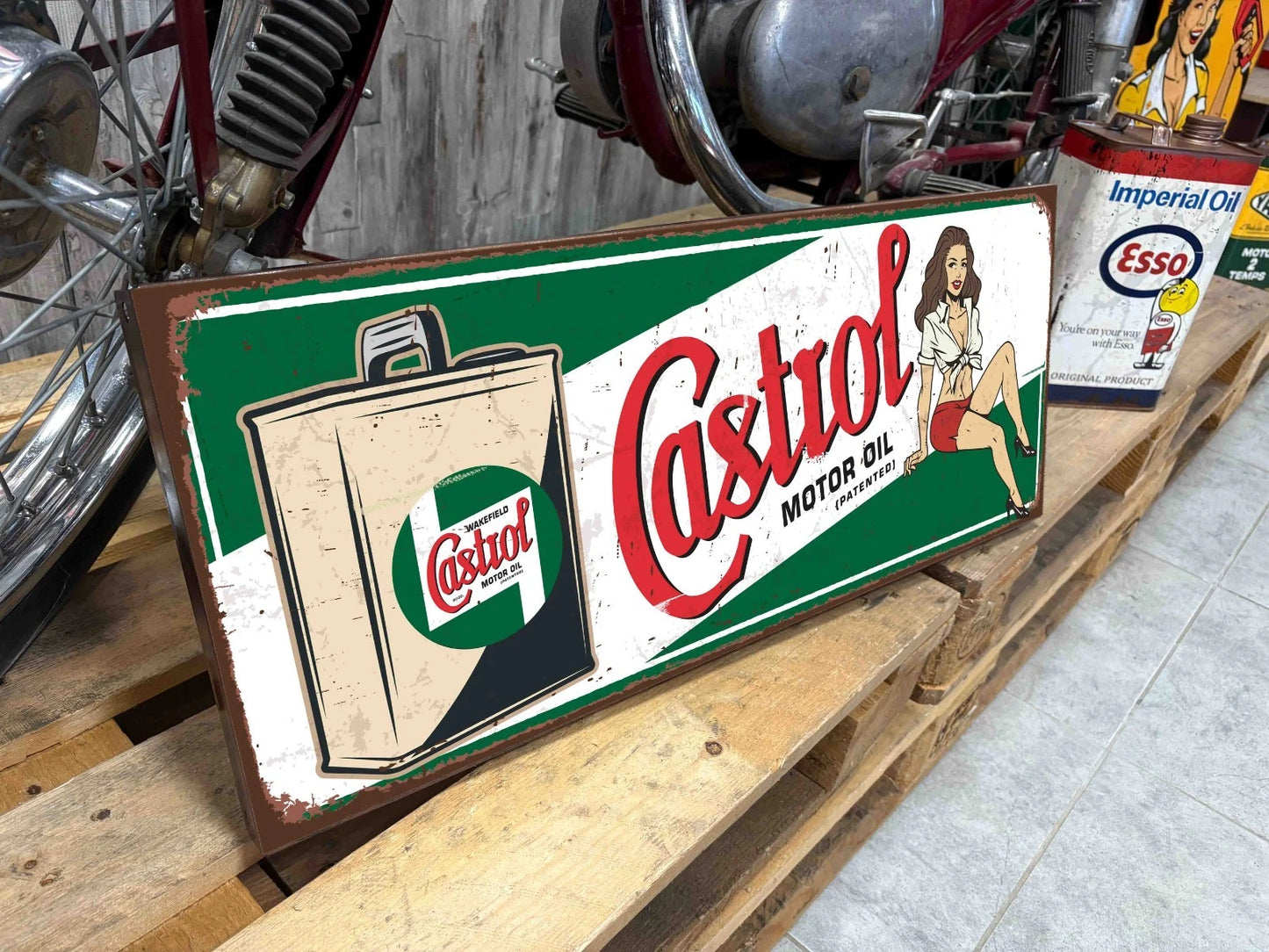 Plaque tôle Castrol